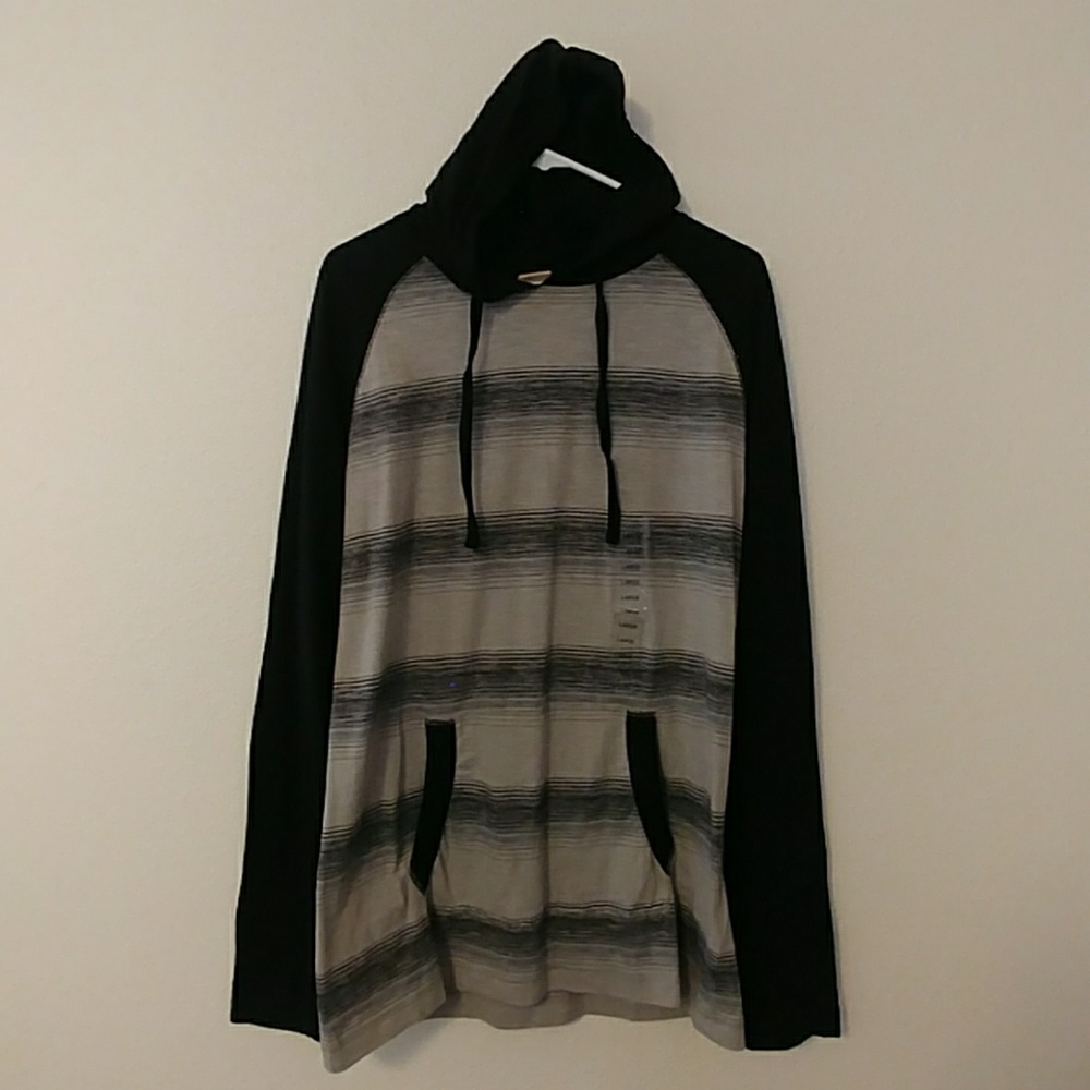 Rustic blue grey and black hoodie shirt